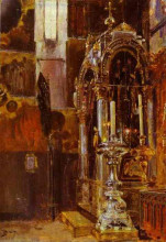 Копия картины "the shrine of the metropolitan iona in the uspensky cathedral" художника "поленов василий"
