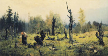 Репродукция картины "горелый лес" художника "поленов василий"
