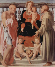 Репродукция картины "madonna with st. francis and st. jerome" художника "понтормо джакопо"