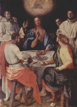 Картина "last supper at emmaus" художника "понтормо джакопо"