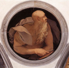 Репродукция картины "st. john the evangelist" художника "понтормо джакопо"