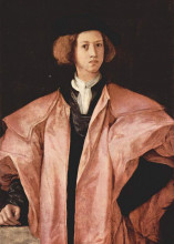 Копия картины "portrait of a young man (alessandro de medici )" художника "понтормо джакопо"