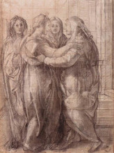 Копия картины "visitation" художника "понтормо джакопо"