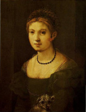 Картина "portrait of a young woman" художника "понтормо джакопо"