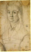 Копия картины "study of a woman, possibly maria salviati" художника "понтормо джакопо"