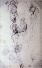Репродукция картины "anatomical study" художника "понтормо джакопо"