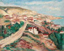 Репродукция картины "towards balchik" художника "попеску василе"