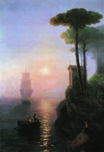 Репродукция картины "туманное утро в италии" художника "айвазовский иван"