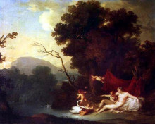 Копия картины "leda e o cisne" художника "портуэнсе виейра"