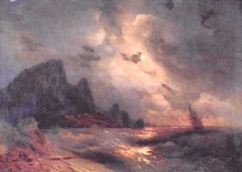 Репродукция картины "море" художника "айвазовский иван"
