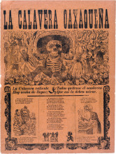 Репродукция картины "calavera from oaxaca" художника "посада хосе гуадалупе"