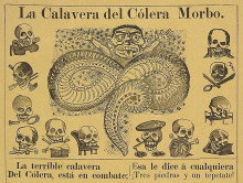 Копия картины "the calavera of the morbid cholera" художника "посада хосе гуадалупе"