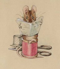 Копия картины "frontispiece. the tailor mouse" художника "поттер беатрис"