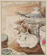 Репродукция картины "the mice listen to the tailor’s lament" художника "поттер беатрис"