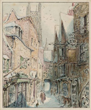 Картина "the tailor and simpkin set out for the shop" художника "поттер беатрис"