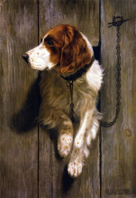 Картина "at the kennel door" художника "поуп александр"