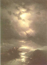 Копия картины "буря на северном море" художника "айвазовский иван"