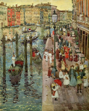 Копия картины "the grand canal, venice" художника "прендергаст морис"