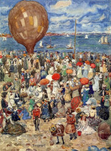 Репродукция картины "the balloon" художника "прендергаст морис"