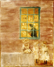 Копия картины "shadow (also known as children by a window)" художника "прендергаст морис"