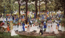 Копия картины "may day, central park (also known as central park or children in the park)" художника "прендергаст морис"