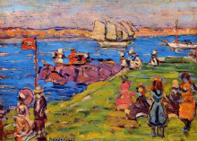 Копия картины "harbor, afternoon" художника "прендергаст морис"