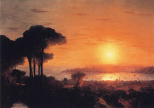 Картина "закат солнца в бухте золотой рог" художника "айвазовский иван"