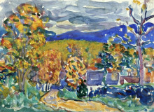 Картина "autumn in new england" художника "прендергаст морис"