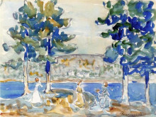 Копия картины "lake, new hampshire" художника "прендергаст морис"