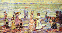 Репродукция картины "maine beach" художника "прендергаст морис"