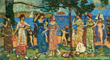Картина "women at seashore" художника "прендергаст морис"