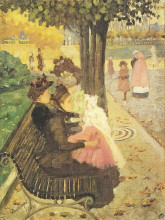 Копия картины "the tuileries gardens, paris" художника "прендергаст морис"