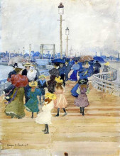 Картина "south boston pier (also known as atlantic city pier)" художника "прендергаст морис"