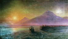 Копия картины "сошествие ноя с горы арарат" художника "айвазовский иван"