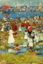 Копия картины "the stony beach, ogunquit" художника "прендергаст морис"
