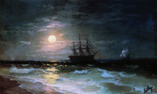 Картина "лунная ночь" художника "айвазовский иван"