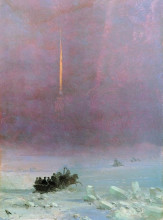 Копия картины "петербург. переправа через неву" художника "айвазовский иван"