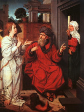 Репродукция картины "abraham, sara and an angel" художника "провост ян"
