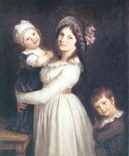 Копия картины "family portrait of madame anthony and her children" художника "прюдон пьер поль"