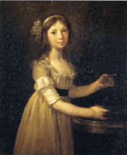 Копия картины "marguerite-marie lagnier, ten years old" художника "прюдон пьер поль"