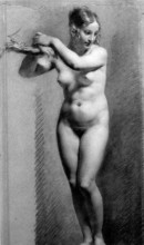 Репродукция картины "female nude bound" художника "прюдон пьер поль"
