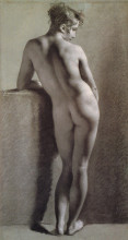 Репродукция картины "female nude from behind" художника "прюдон пьер поль"