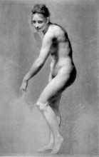 Картина "female nude leaning" художника "прюдон пьер поль"