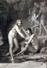 Репродукция картины "daphnis and chloe" художника "прюдон пьер поль"