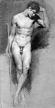 Картина "academic male nude" художника "прюдон пьер поль"