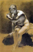 Репродукция картины "bathing venus" художника "прюдон пьер поль"