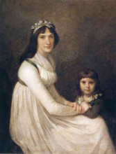 Копия картины "portrait of a woman with her child" художника "прюдон пьер поль"