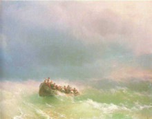 Копия картины "в шторм" художника "айвазовский иван"