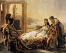 Картина "aeneas tells dido the misfortunes of the trojan city" художника "пьер-нарцисс герен"