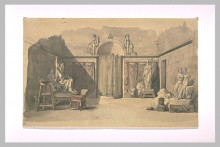 Картина "a sculpture workshop" художника "пьер-нарцисс герен"